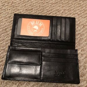 McJim Black Leather Wallet